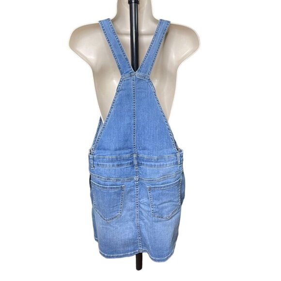 Womens Denim Overall Dress Repreve 16 Plus Adjustable Straps Pocketed u Sustaina - Picture 8 of 13